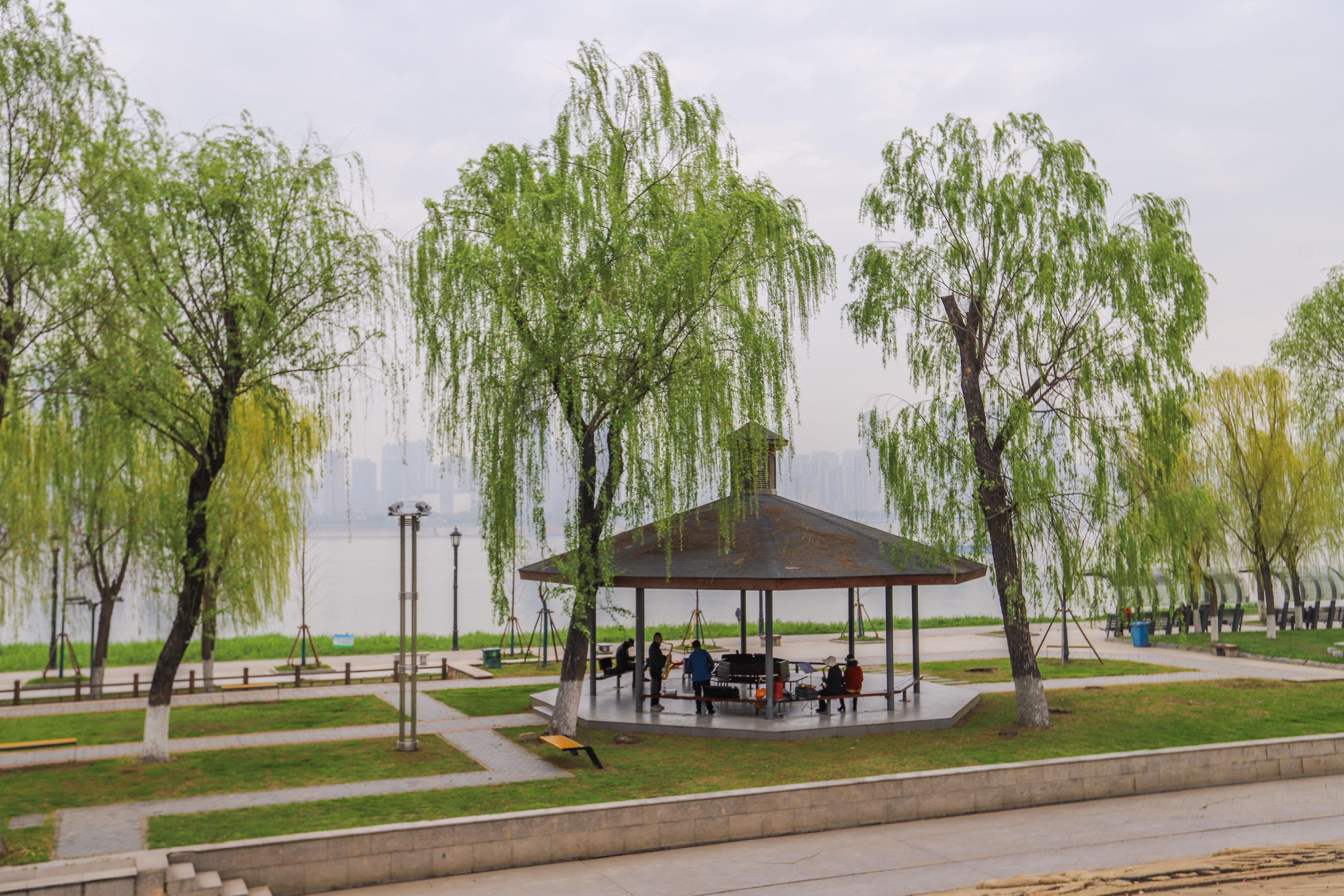 武漢著名的風景遊覽勝地,漢口江灘公園,被譽