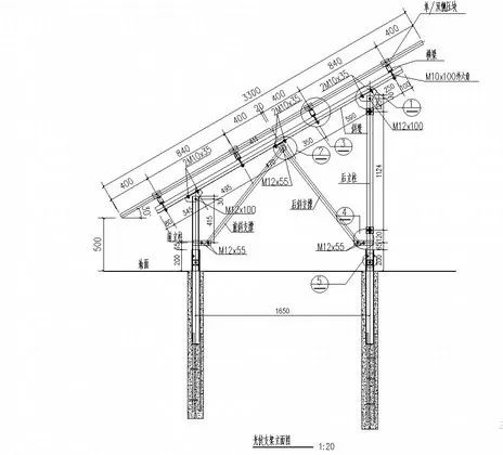 光伏支架图纸怎么看图片