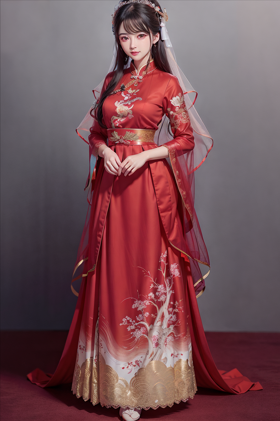 庄重典雅的中式婚礼服