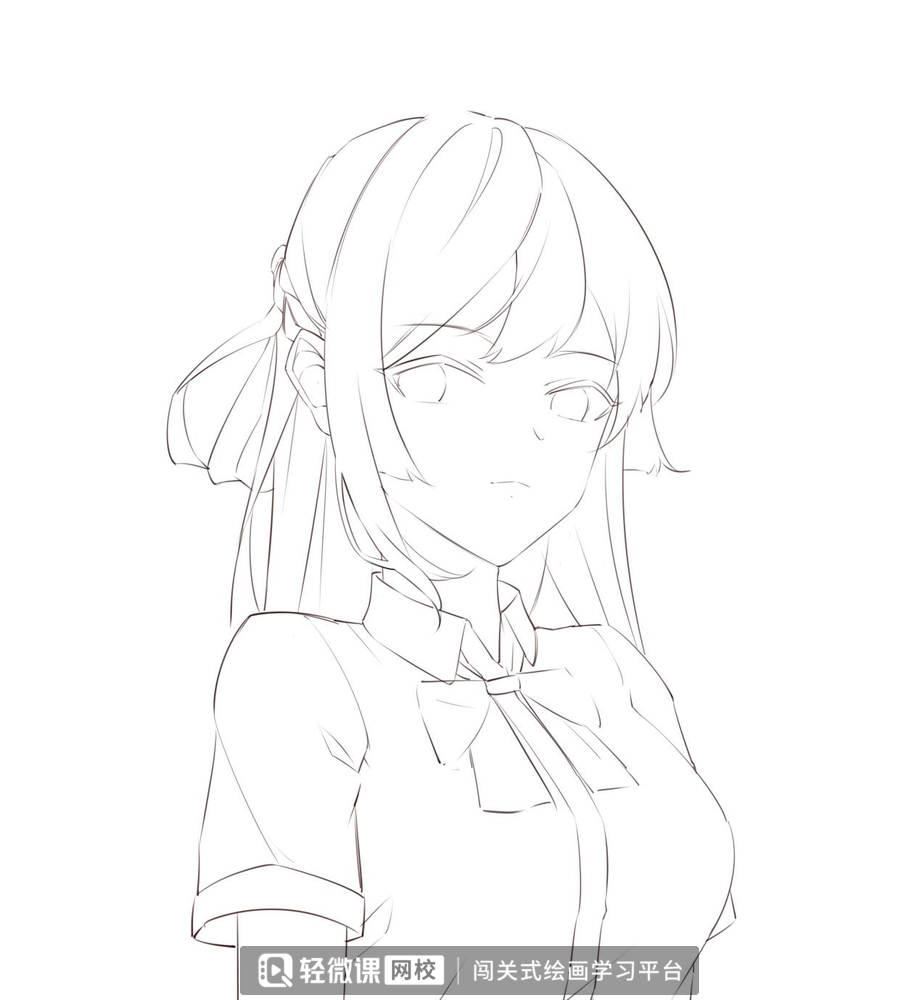 伪厚涂女孩头像画法(3步学会画动漫头像)