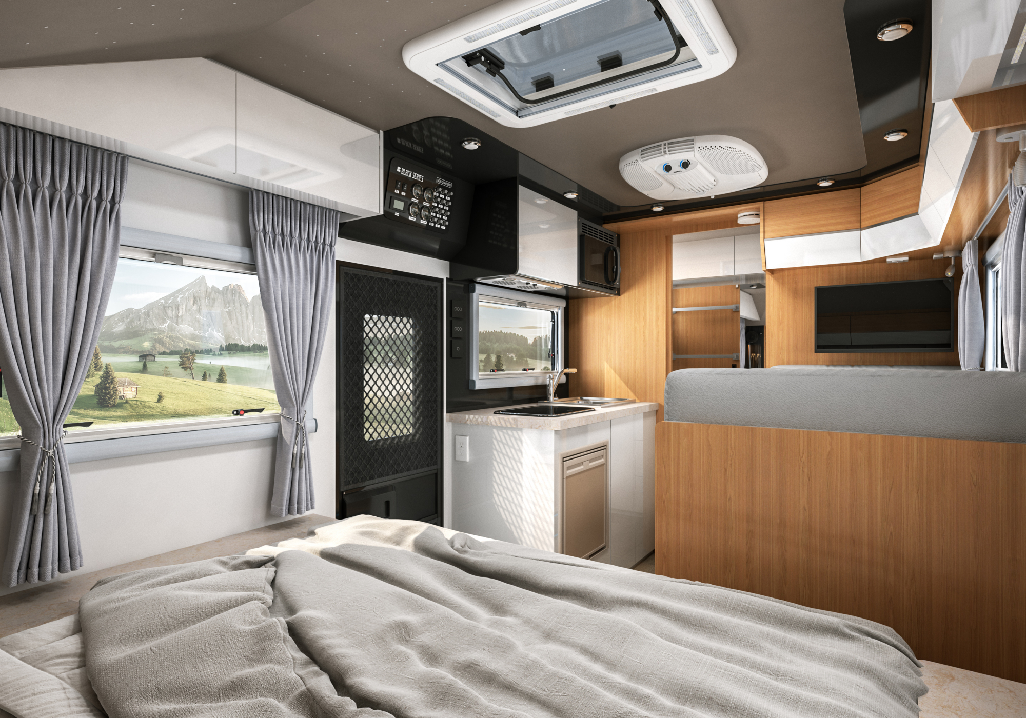 美国品牌超强越野,black series hq15越野拖挂房车