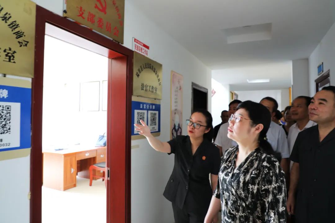 玉林中院党组书记,代院长胡海兰到陆川法院调研指导工作