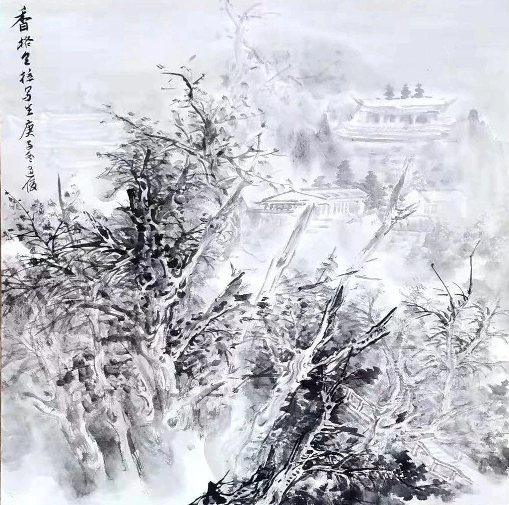 香格里拉,三江并流,梅里雪山写生～周逢俊诗文书画作品展示十四