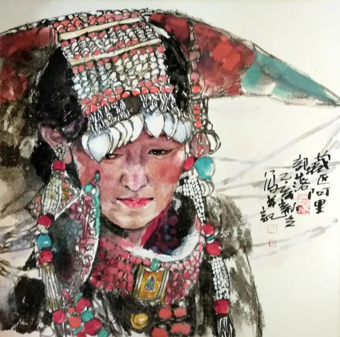 福虎迎春—画家陈新立水墨人物画艺术作品欣赏