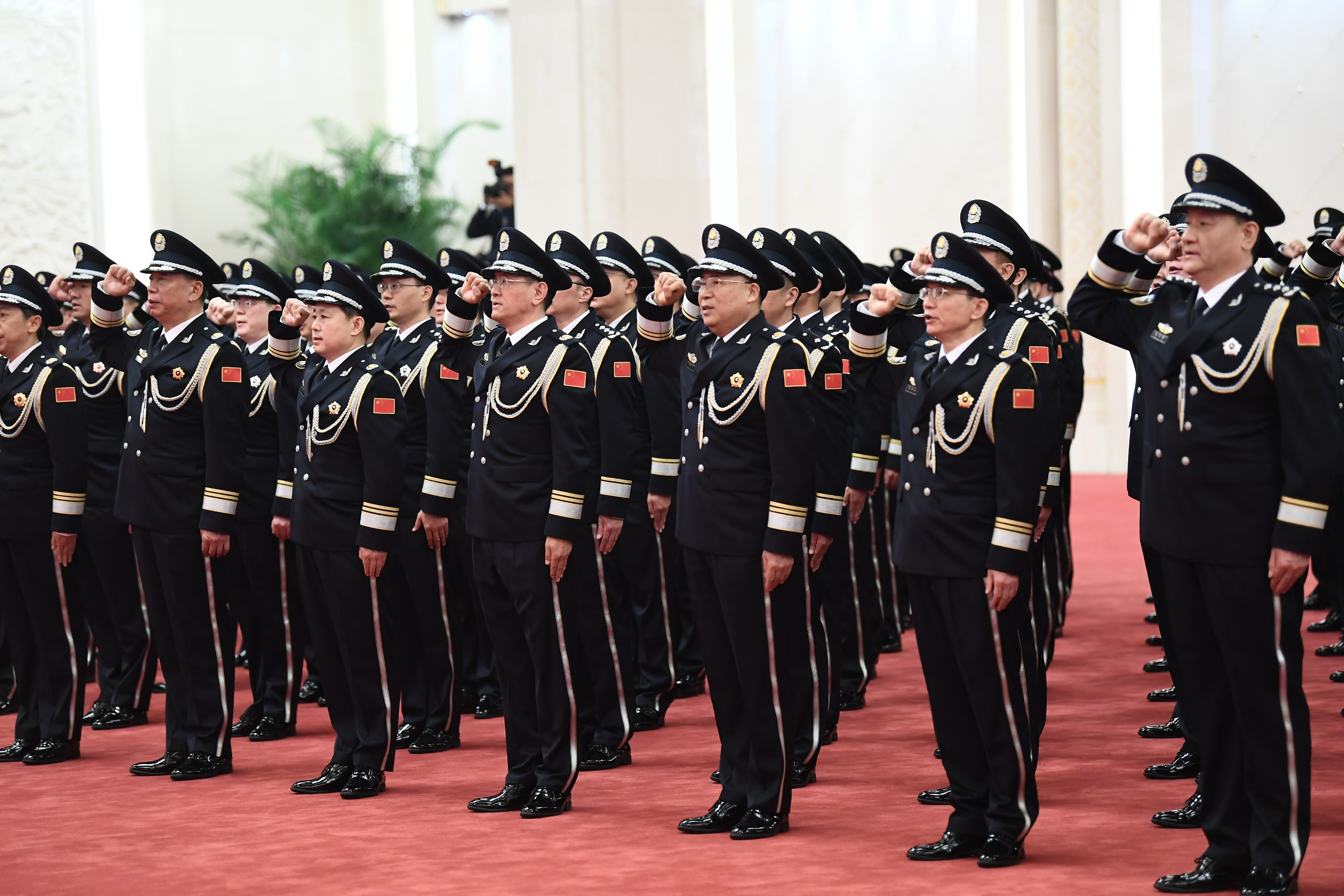 中国人民警察警旗授旗仪式在京举行(2)