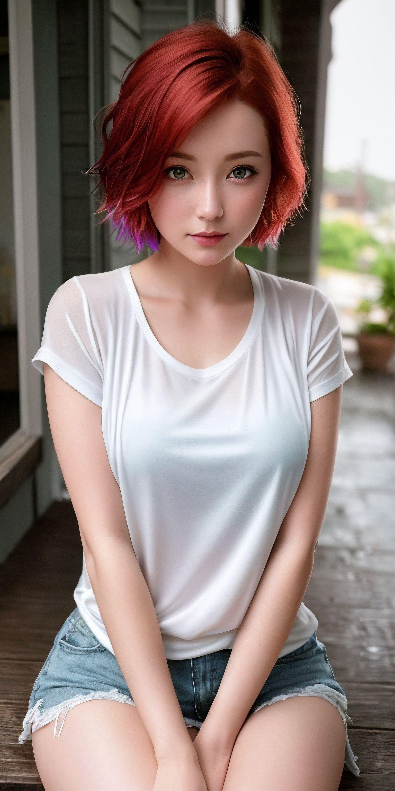 ai绘画壁纸:高像素小家碧玉清纯美女,4k超清原图