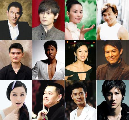 中国大陆男明星排行榜图片