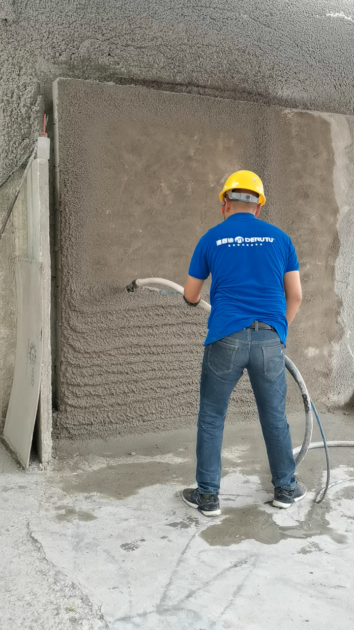 干湿两用 小型石膏机施工现场机喷石膏 减少人工 提高施工效率