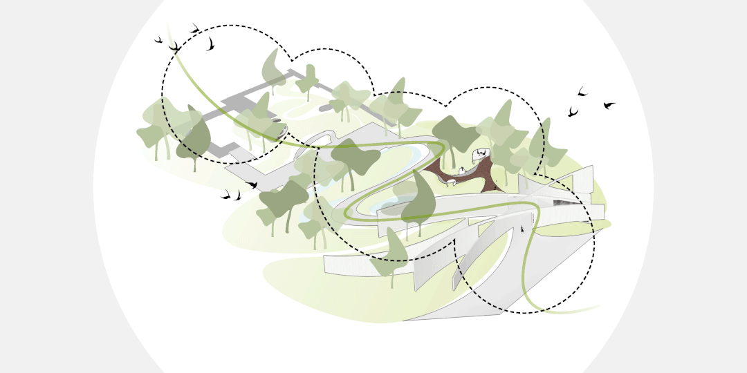 入境-穿林-栖岛▲现场鸟瞰图▲方案推演过程项目位于重庆渝北,距离