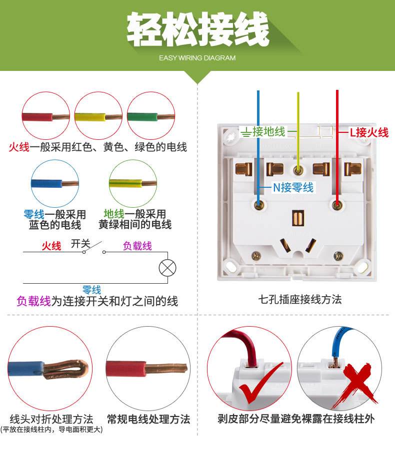 插线板接法示意图图片