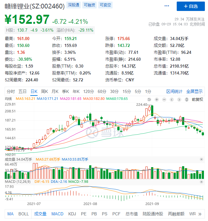 18日股價回調33%,贛鋒鋰業海外競購項目失敗,傳被寧德時代搶走