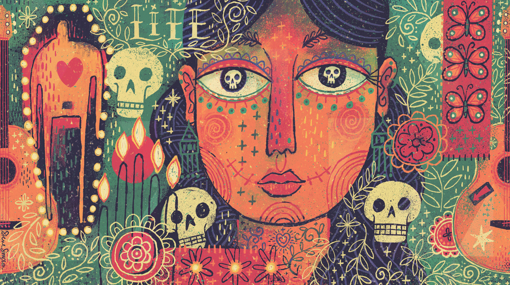 "工艺美术运动"插画图案风格作品