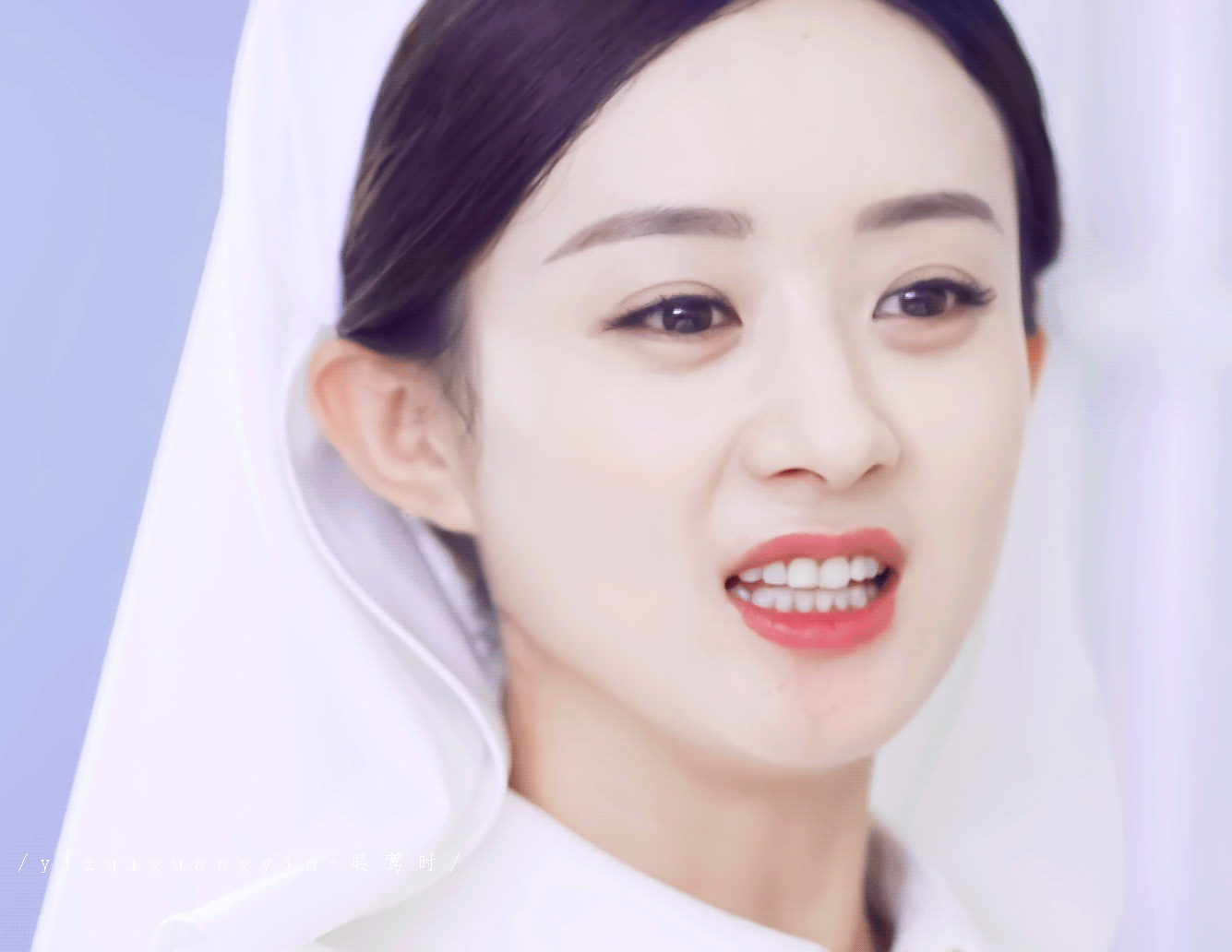 赵丽颖穿上护士装,简直是我心中的小百合啊!