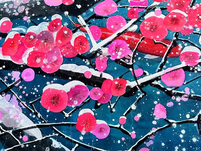 艺术家宋连民冬奥主题绘画巨作亮相北京冬奥主媒体中心