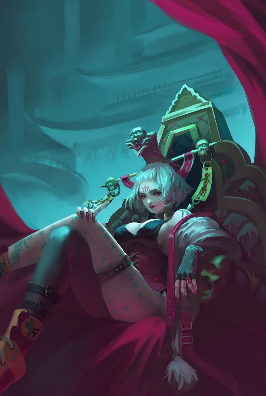 蝎子精图片暗黑破坏神女王亡灵少女丽诺尔死亡细胞皇后杀戮尖塔娘化图