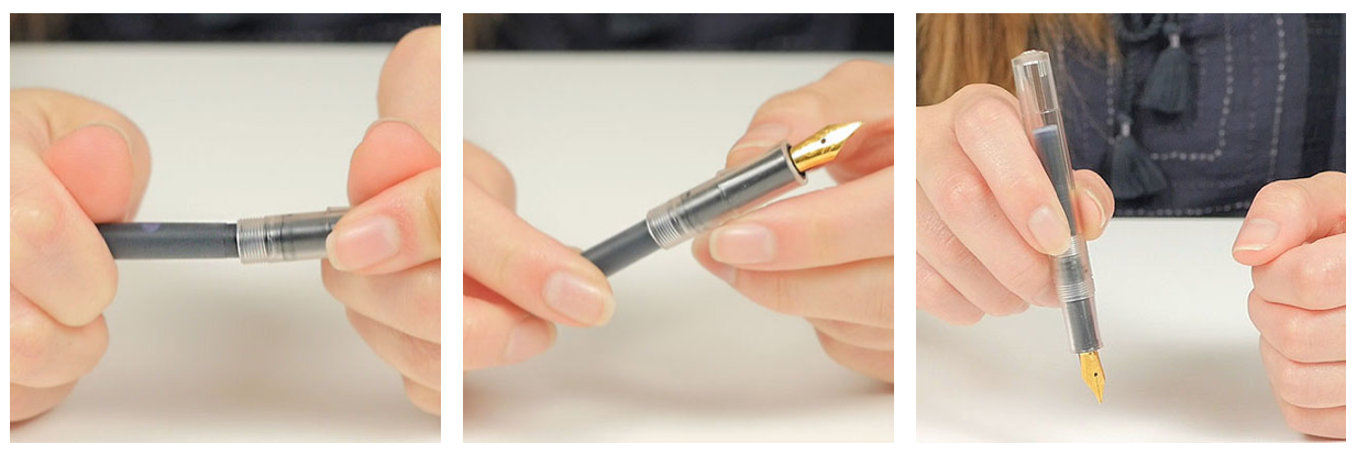 钢笔怎么装上墨囊?