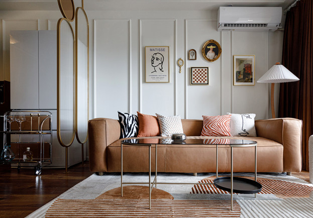 60㎡复古轻奢风,复古元素与现代美感的完美结合