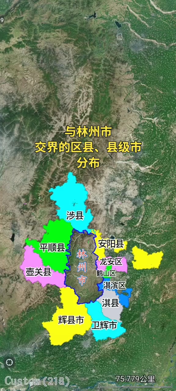 与林州市交界的区县,县级市分布