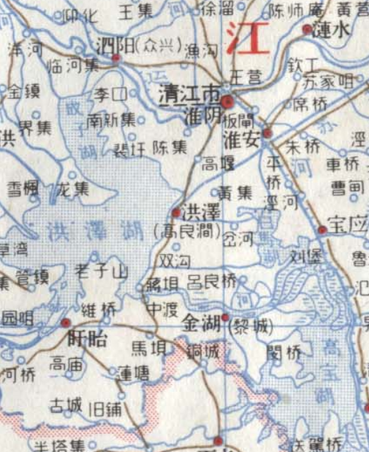 1966年地图上的清江市