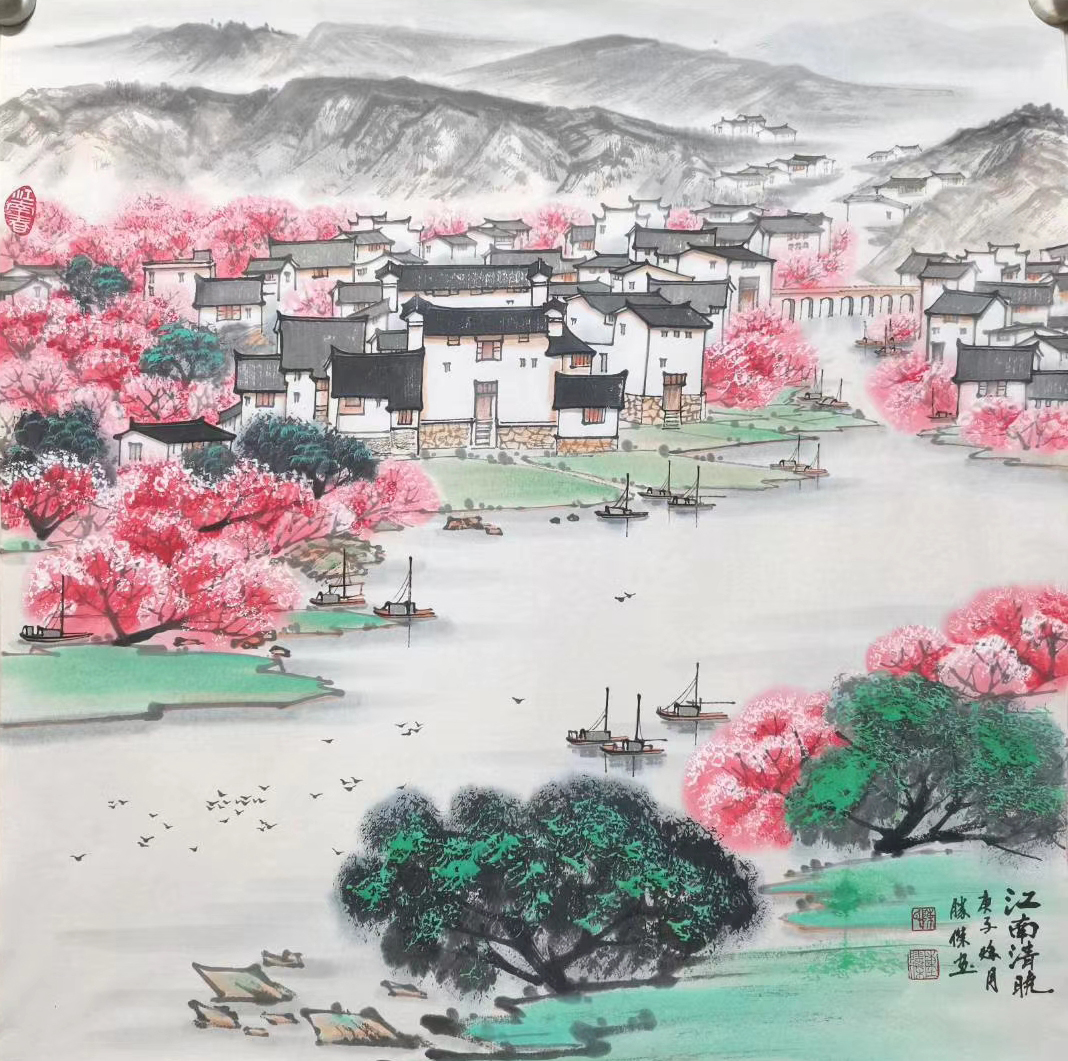 陈胜杰老师的诗意江南山水画作品欣赏