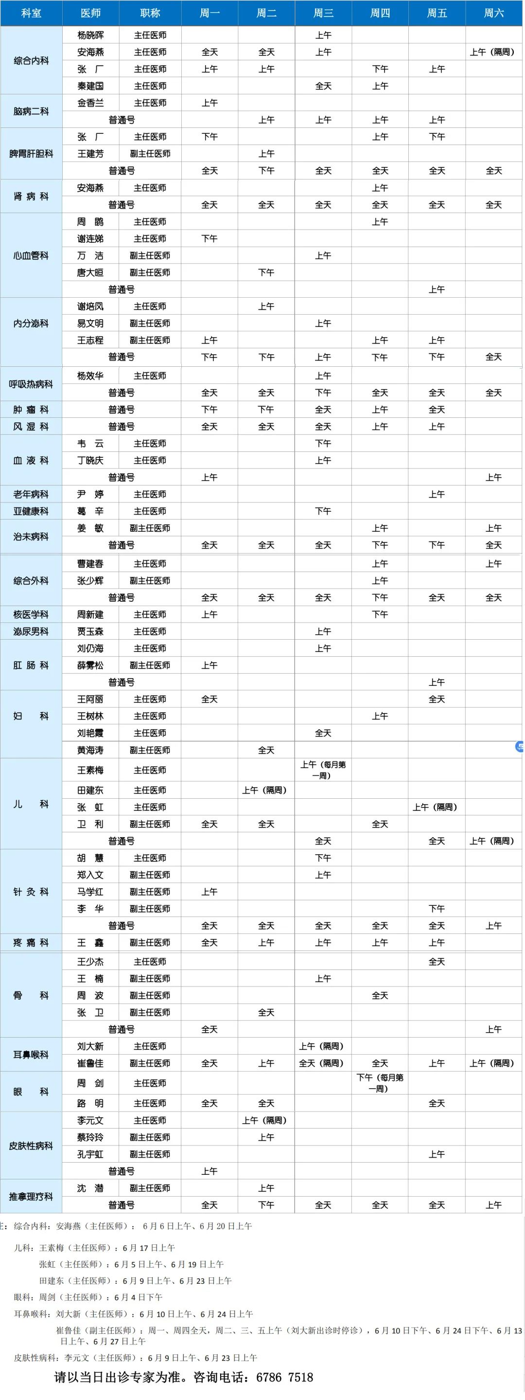 松江南院专家门诊表图片