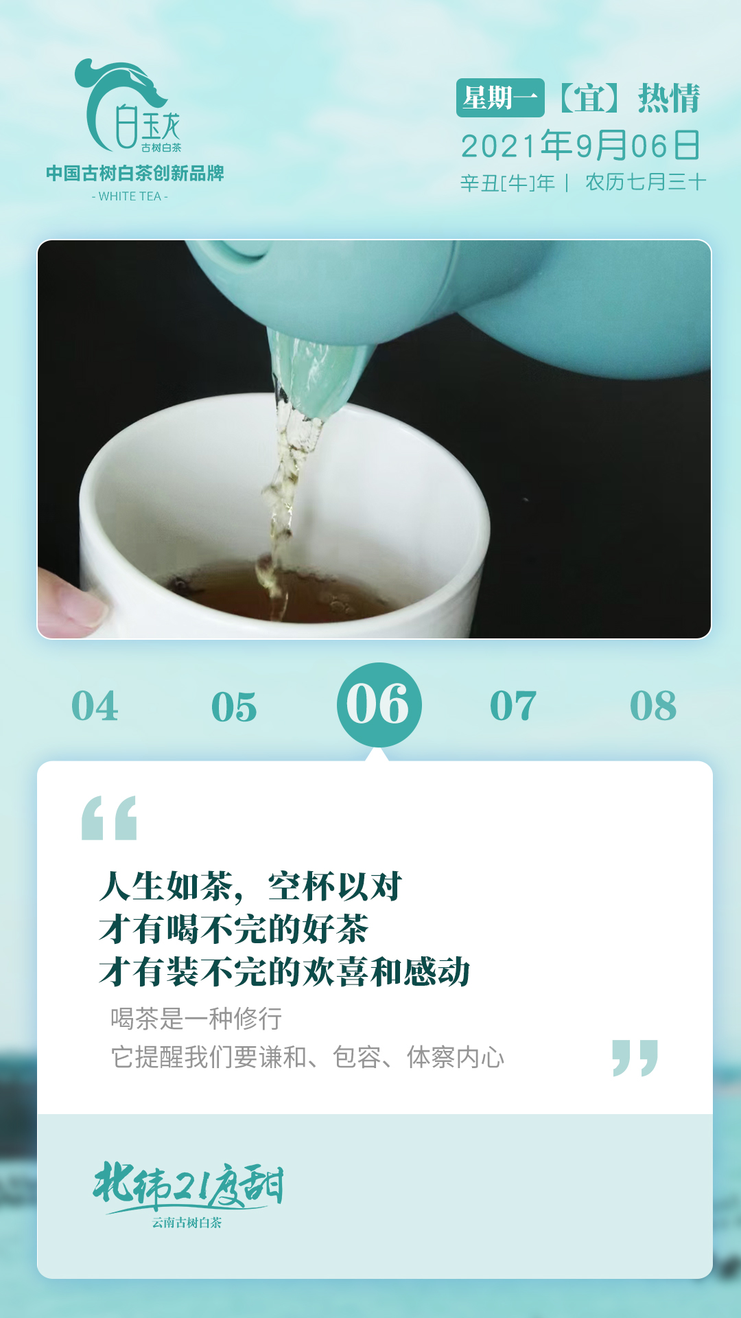 今日茶语:人生如茶,空杯以对,便有装不完的欢喜与感动