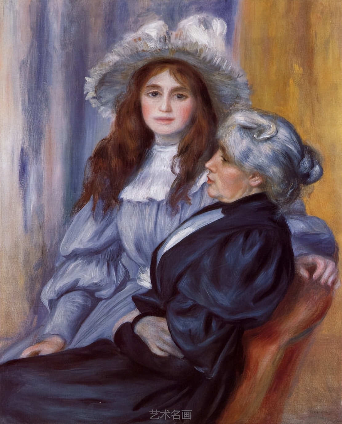 法国画家埃尔奥古斯特雷诺阿(pierre auguste renoir)人物油画