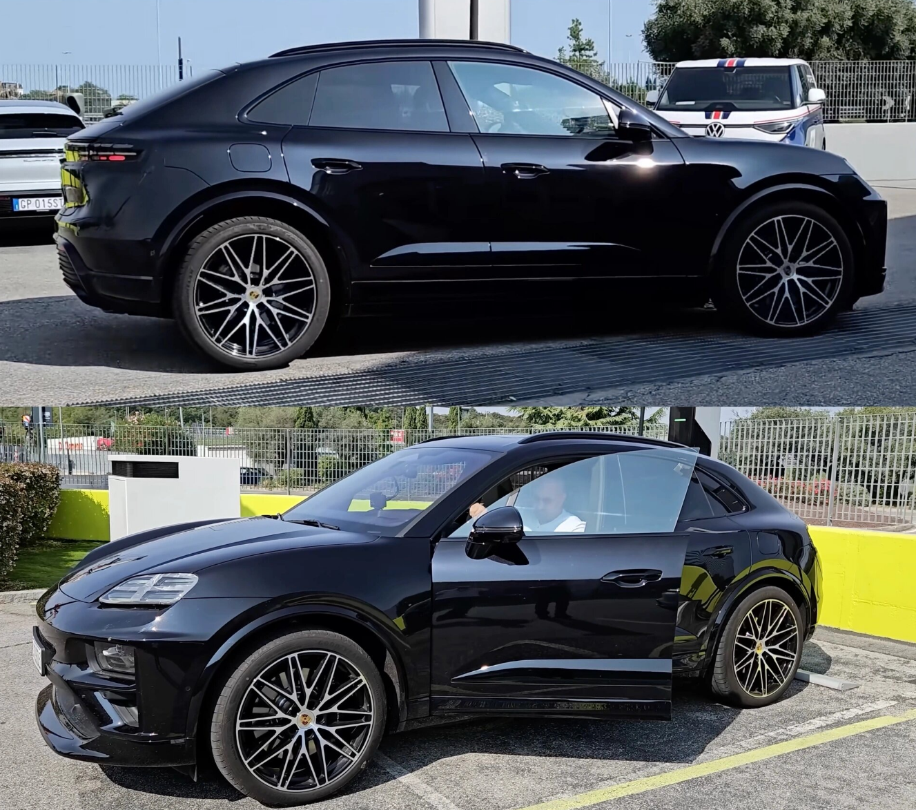 保时捷macan纯电版现身街头,配无框车门 电动尾翼,马力超600匹