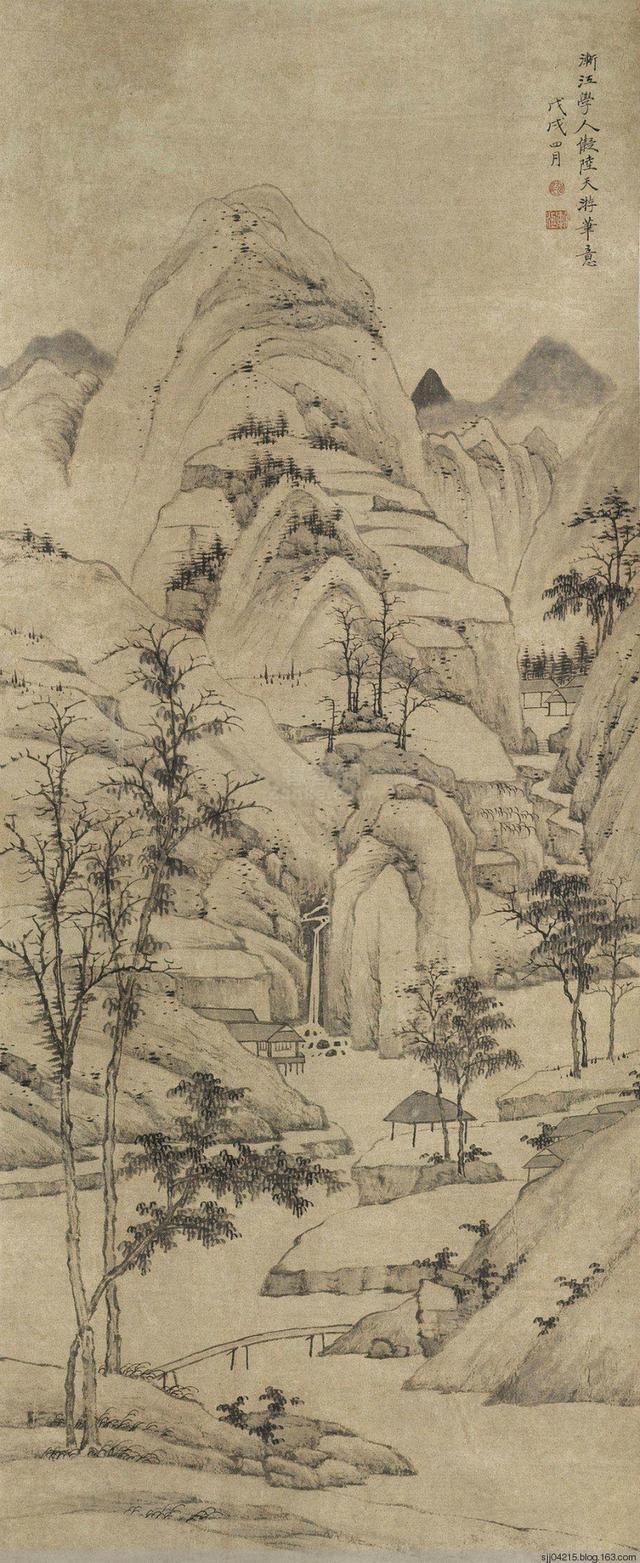 "新安画派"的奠基人,清代著名画家弘仁山水画作品欣赏