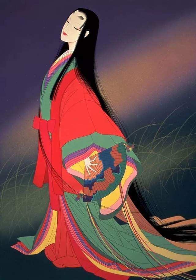 日本艺术家插画中的东方美人风情万种,别有韵味