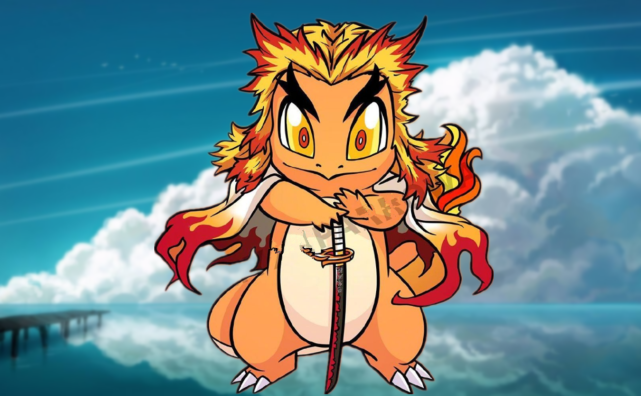 当鬼灭之刃遇上宝可梦,善逸化身皮卡丘,伊之助版火爆猴贴切