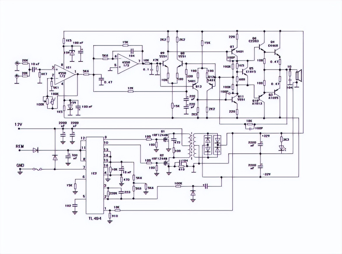 低音炮功放电路图及低音炮分析