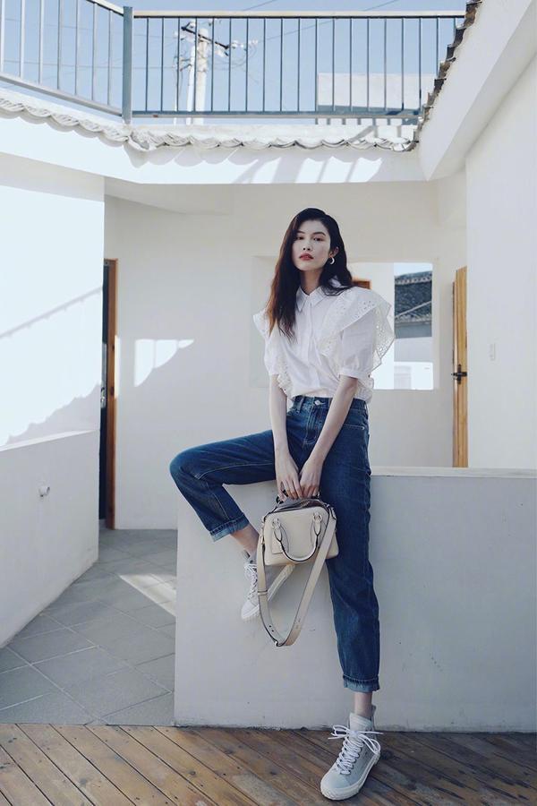 学何穗夏日穿搭,小清新风格真好看