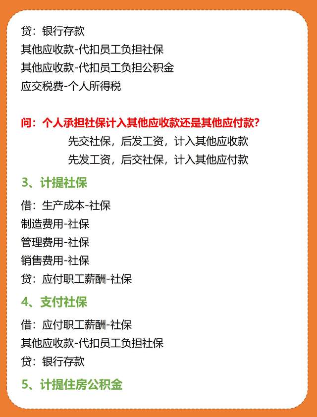 计提工资和社保的分录，好详细！
