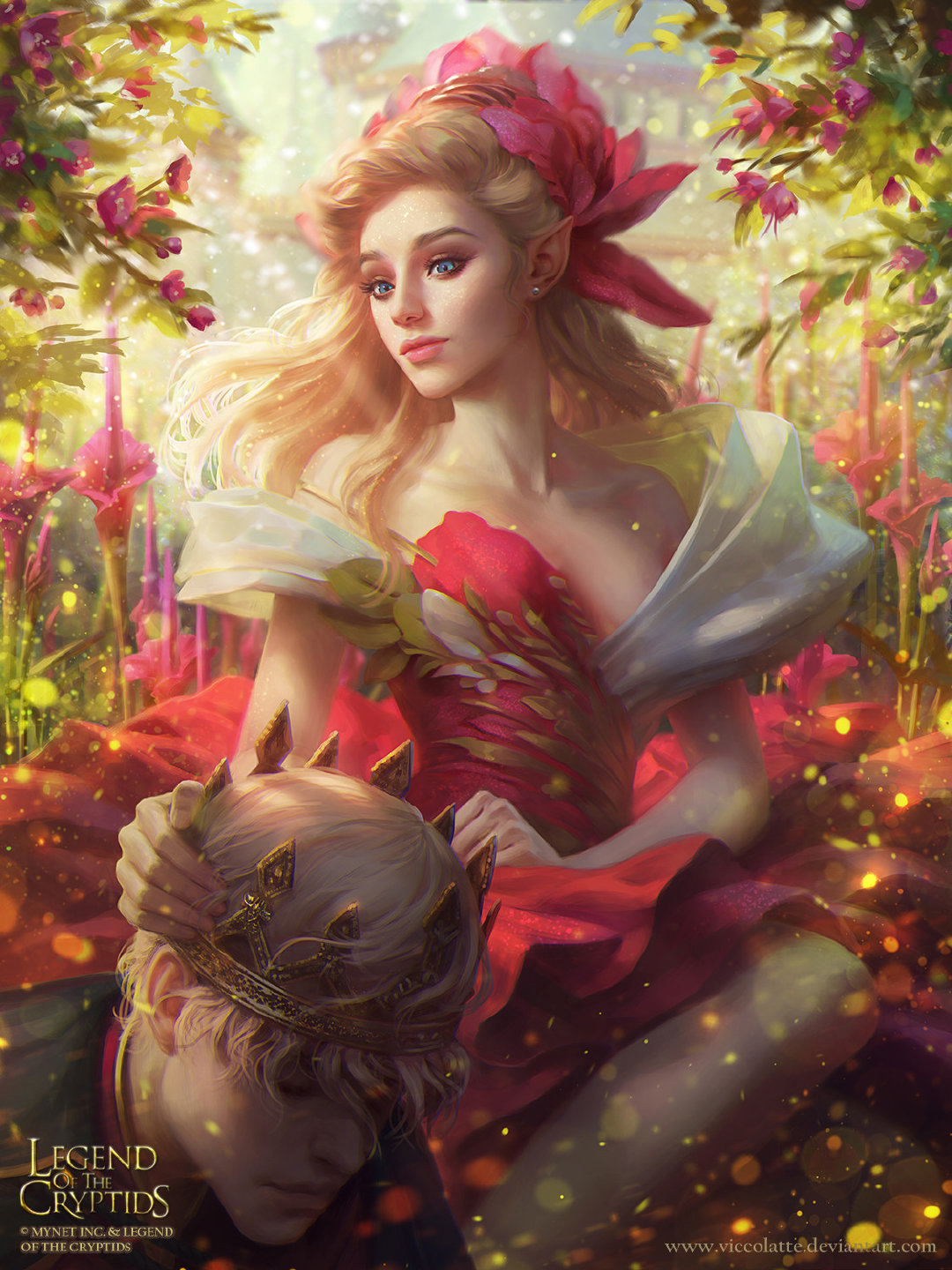 厚涂风格的cg游戏人物插画,画面干净得像雨后的彩虹