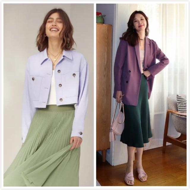 秋天少穿黑白灰,这2种颜色加在一起穿,叫:看着就很"精致"!