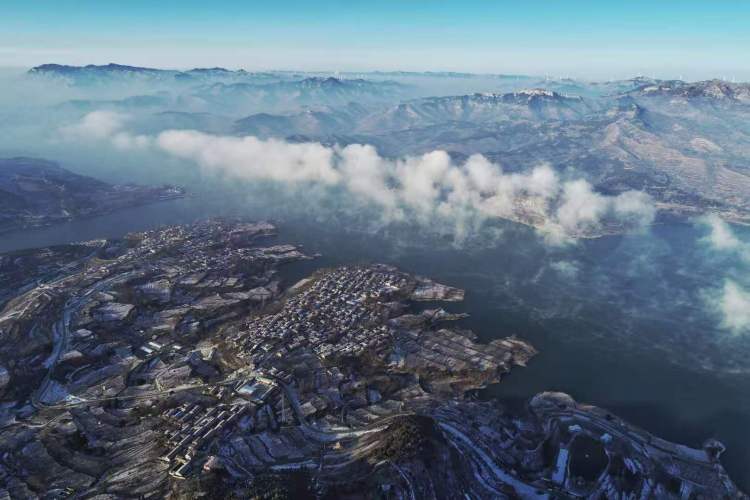 惊艳!太河水库上空的壮观蒸发雾