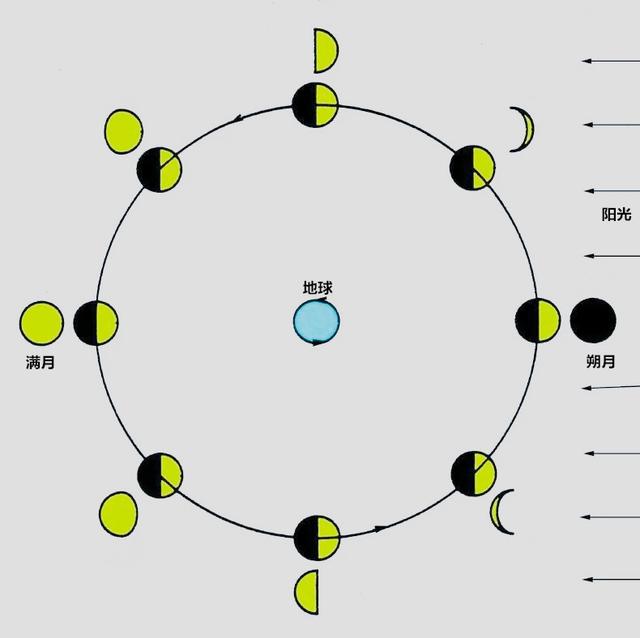为什么月亮有圆有缺?错解阳光被地球遮挡