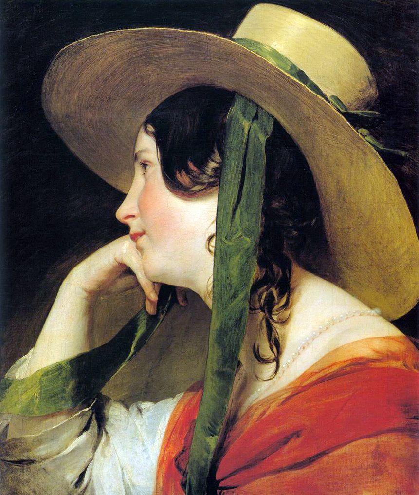 优雅唯美生动的女肖像油画︱宫廷画家弗里德瑞秋.冯.莫林作品