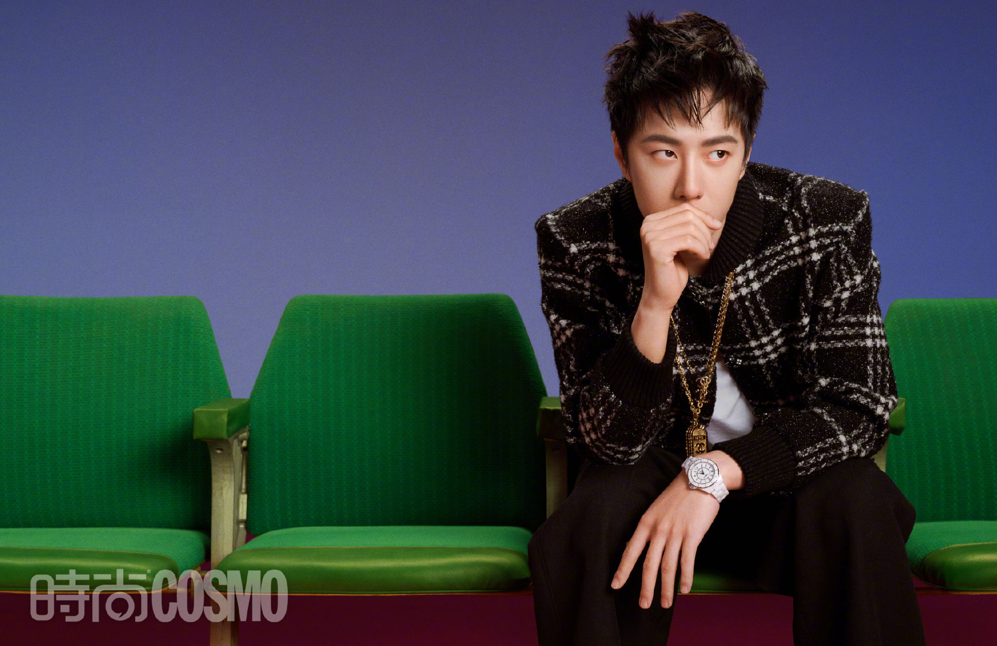 王一博时尚cosmo金九封面,潮流炫酷,粉丝直呼太帅了