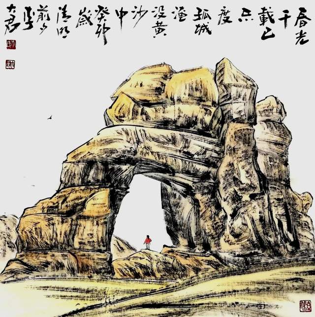 李大君戈壁山水画欣赏