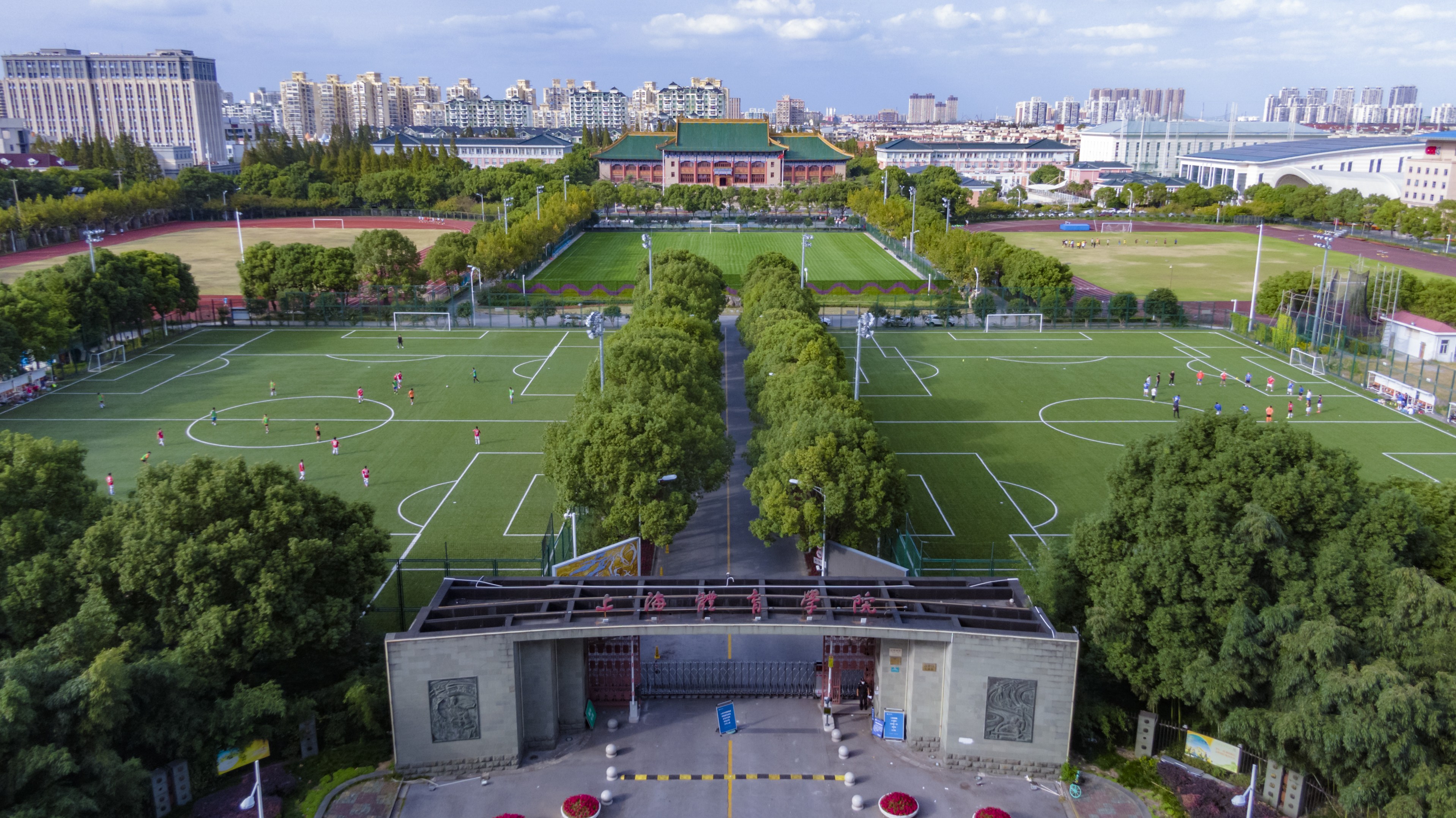 上海体育学院校门图片