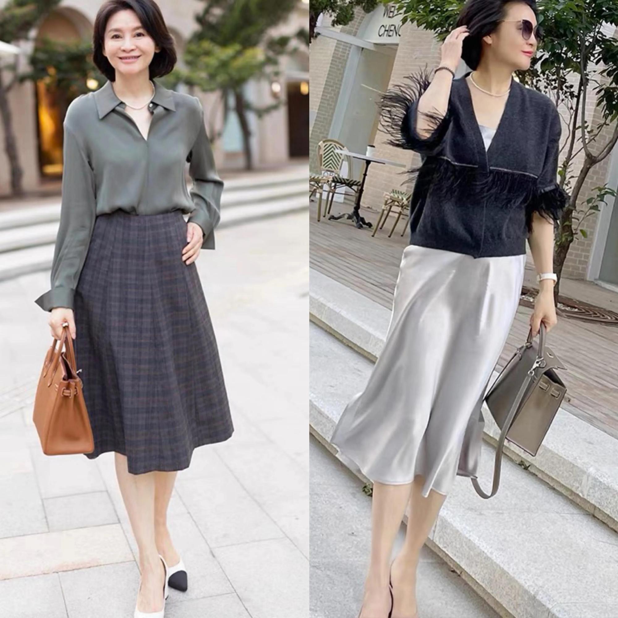 70后女人,国庆这几套足够,优雅减龄,越来越气质