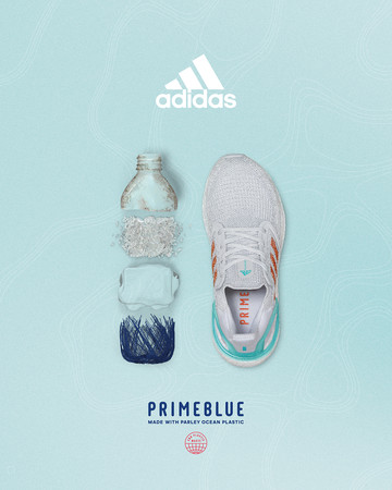 废弃塑料变身环保跑鞋!adidas primeblue系列守护蔚蓝大海
