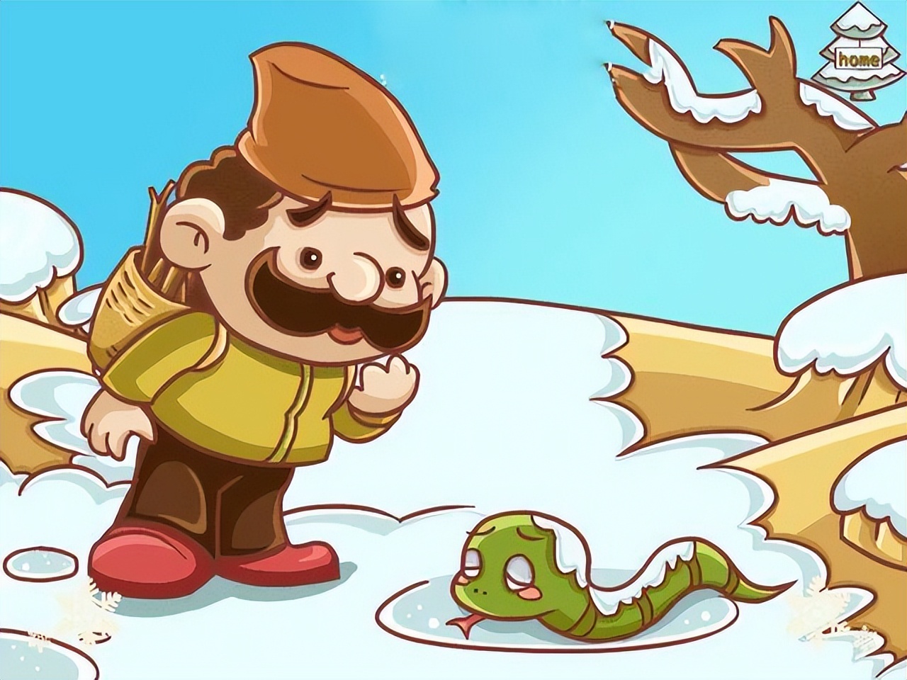 冬眠的蛇图片卡通图片