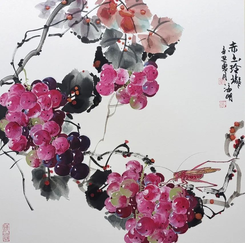 画家刘海明葡萄作品欣赏