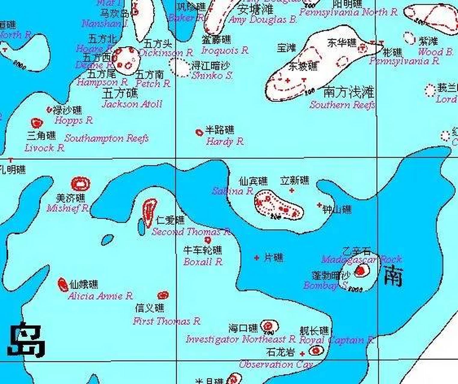 根据公开资料显示,仁爱礁我国渔民一向将其称之为断