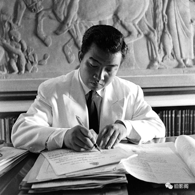 五十年代初的柬埔寨国王 诺罗敦·西哈努克影像