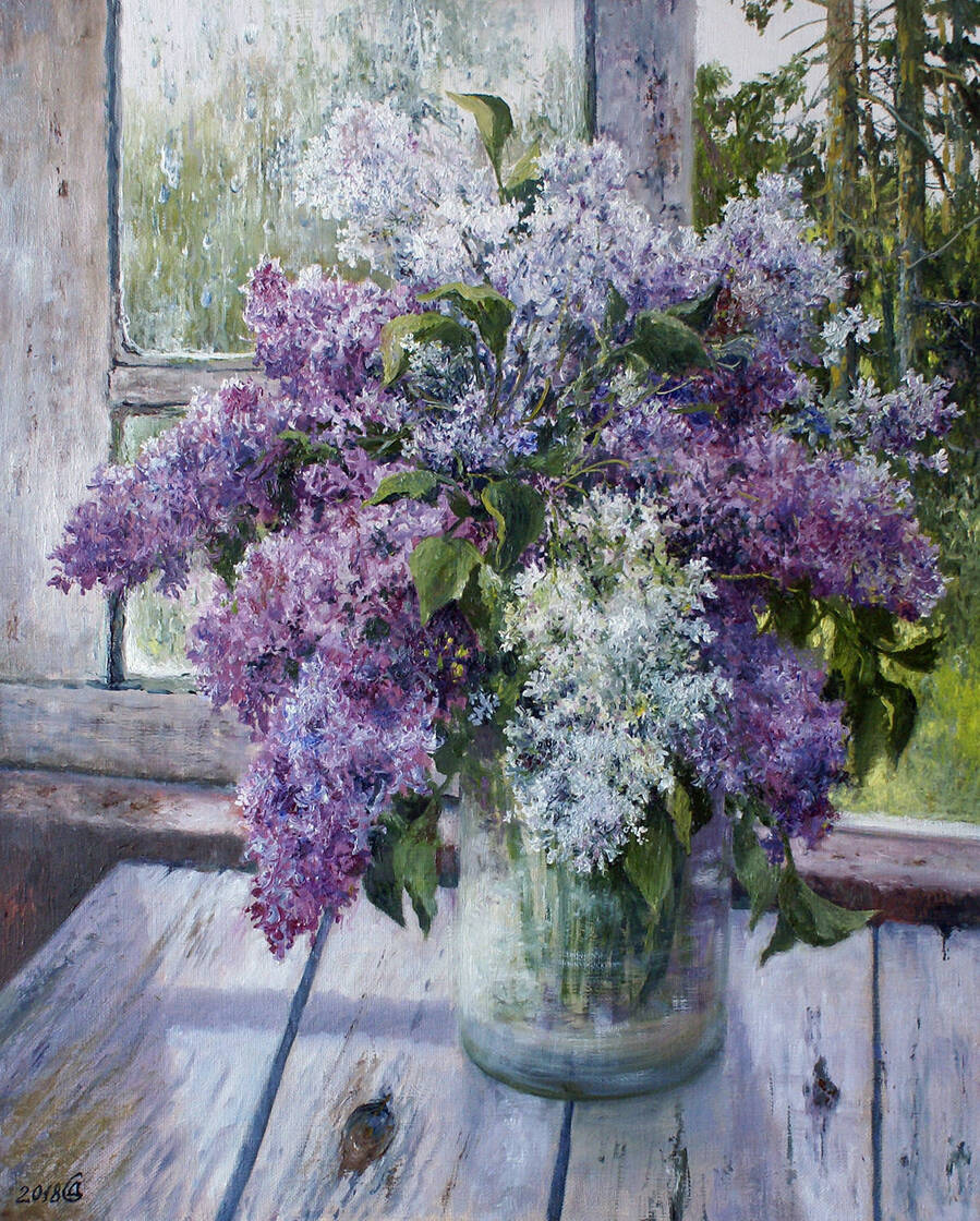 色彩丰富的花卉,栩栩如生,绽放光彩︱谢尔盖·多罗费耶夫