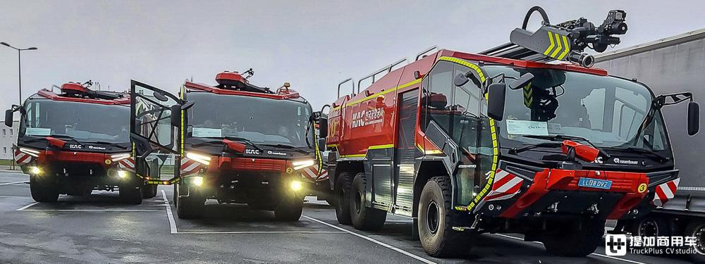 车身变窄但性能不减,窄体版卢森宝亚美洲豹6x6 s机场消防车实拍